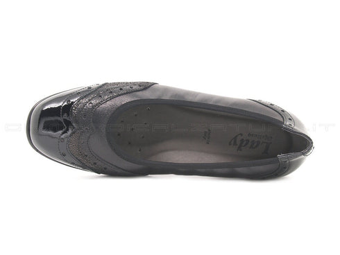 Melluso lady decoltè con zeppa donna nero